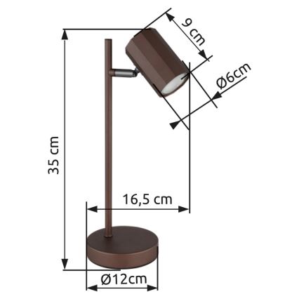 Globo - Настолна лампа 1xGU10/5W/230V кафяв