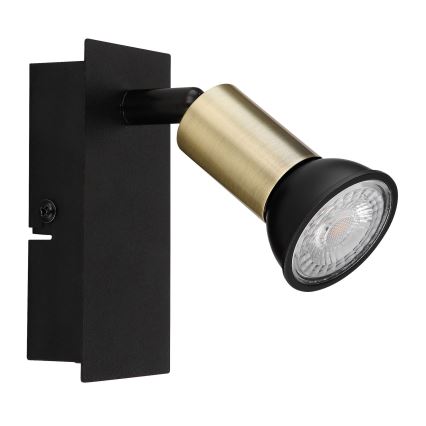 Globo - Спот аплик 1xGU10/35W/230V черен/месинг