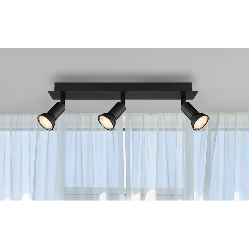 Globo - Спот 3xGU10/35W/230V черен