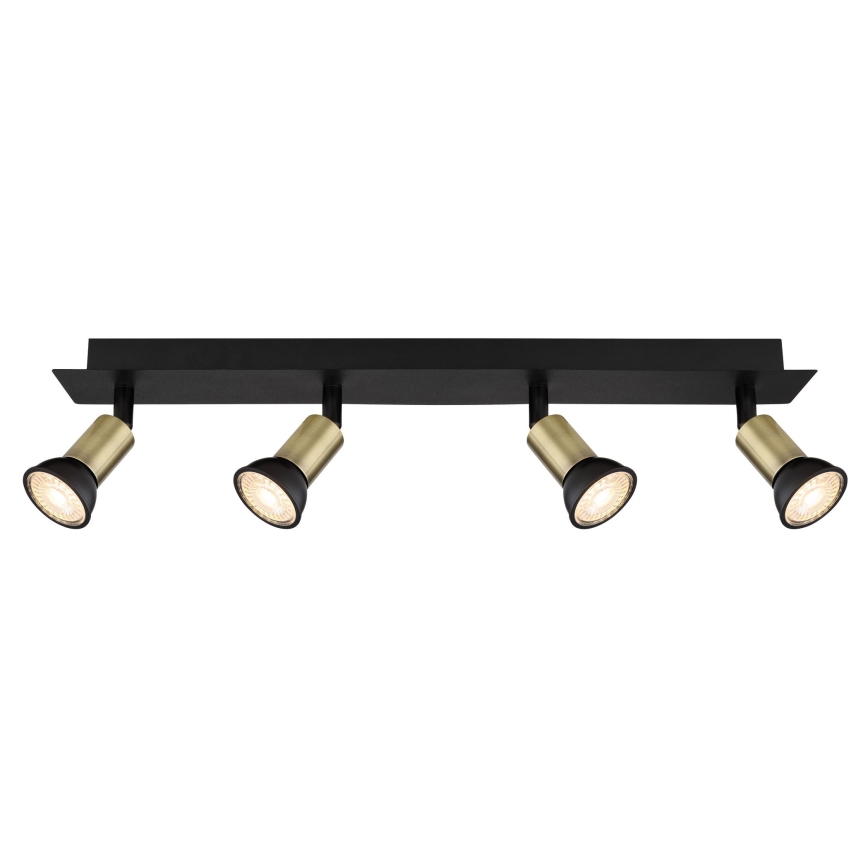 Globo - Спот 4xGU10/35W/230V черен/месинг