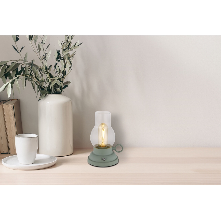 Globo - LED Димируема акумулаторна настолна touch лампа LED/1W/3,7V 1200 mAh зелен