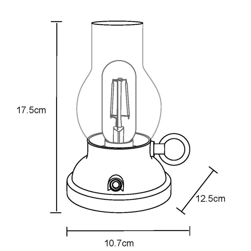 Globo - LED Димируема акумулаторна настолна touch лампа LED/1W/3,7V 1200 mAh зелен