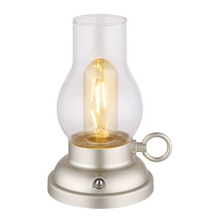 Globo - LED Димируема акумулаторна настолна touch лампа LED/1W/3,7V 1200 mAh матов хром