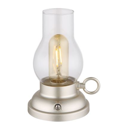 Globo - LED Димируема акумулаторна настолна touch лампа LED/1W/3,7V 1200 mAh матов хром
