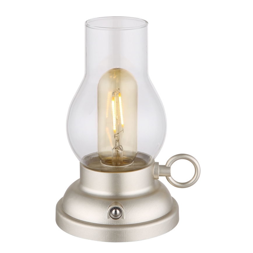 Globo - LED Димируема акумулаторна настолна touch лампа LED/1W/3,7V 1200 mAh матов хром