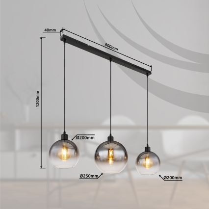 Globo - Полилей на шнур 3xE27/60W/230V