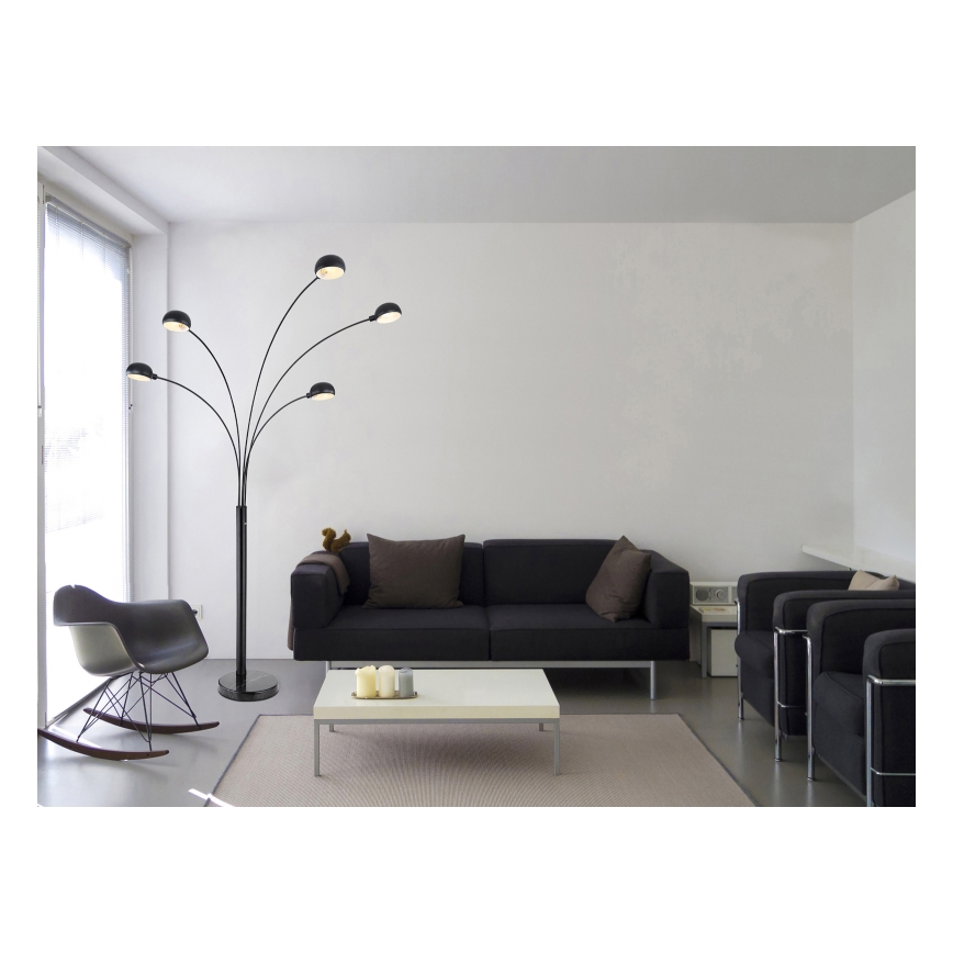 Globo - Лампион 5xE14/40W/230V черен