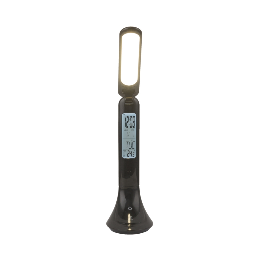 Globo - LED Димируема акумулаторна настолна лампа с дисплей LED/4W/230V 2200 mAh черен