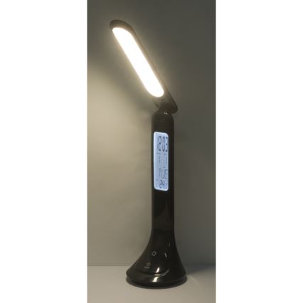 Globo - LED Димируема акумулаторна настолна лампа с дисплей LED/4W/230V 2200 mAh черен