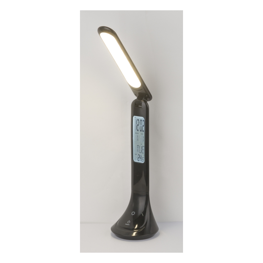 Globo - LED Димируема акумулаторна настолна лампа с дисплей LED/4W/230V 2200 mAh черен