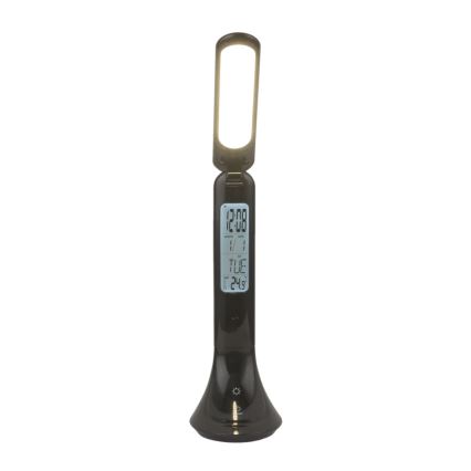 Globo - LED регулируема презареждаема настолна лампа с дисплей LED/4W/230V 2200 mAh черна