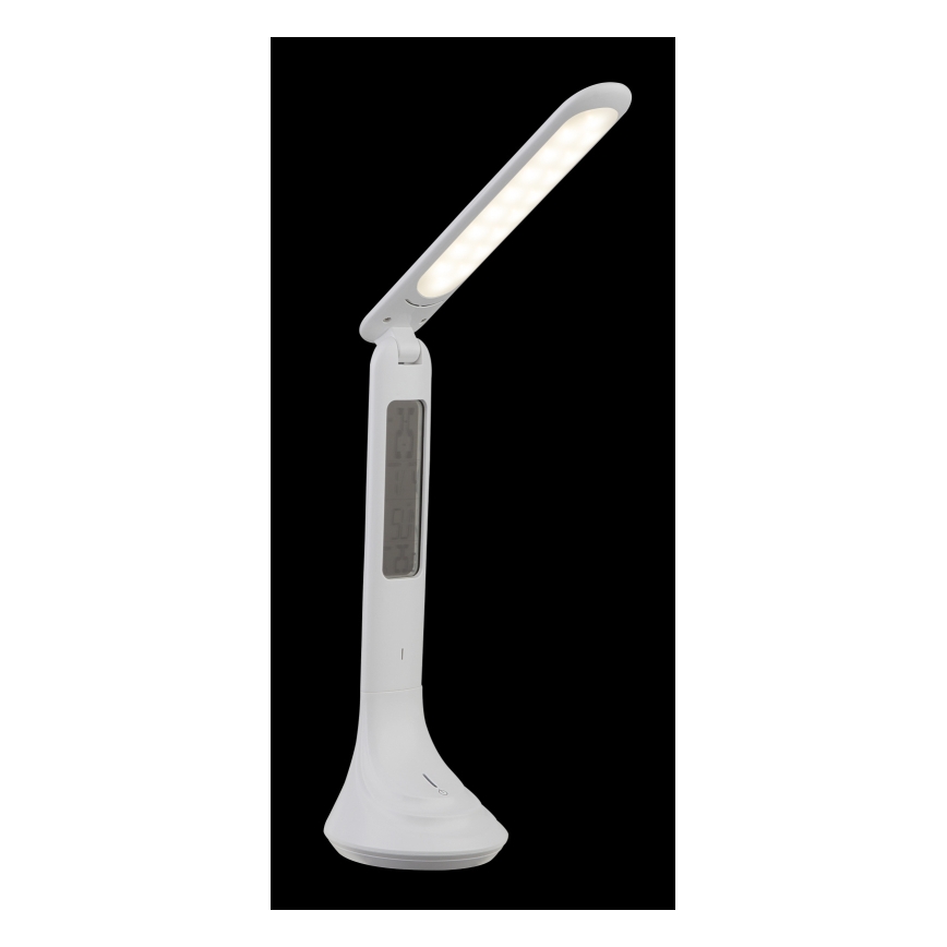 Globo - димируема презареждаема LED настолна лампа с дисплей LED/4W/230V 2200 mAh бяла