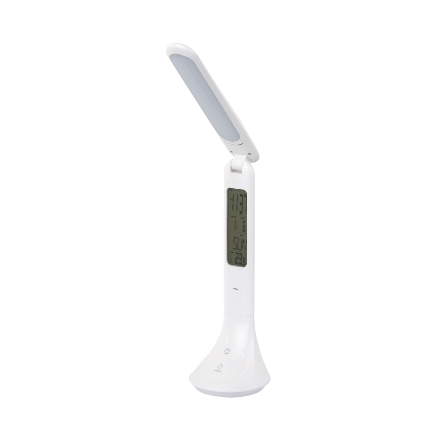 Globo - LED Димируема акумулаторна настолна лампа с дисплей LED/4W/230V 2200 mAh бял