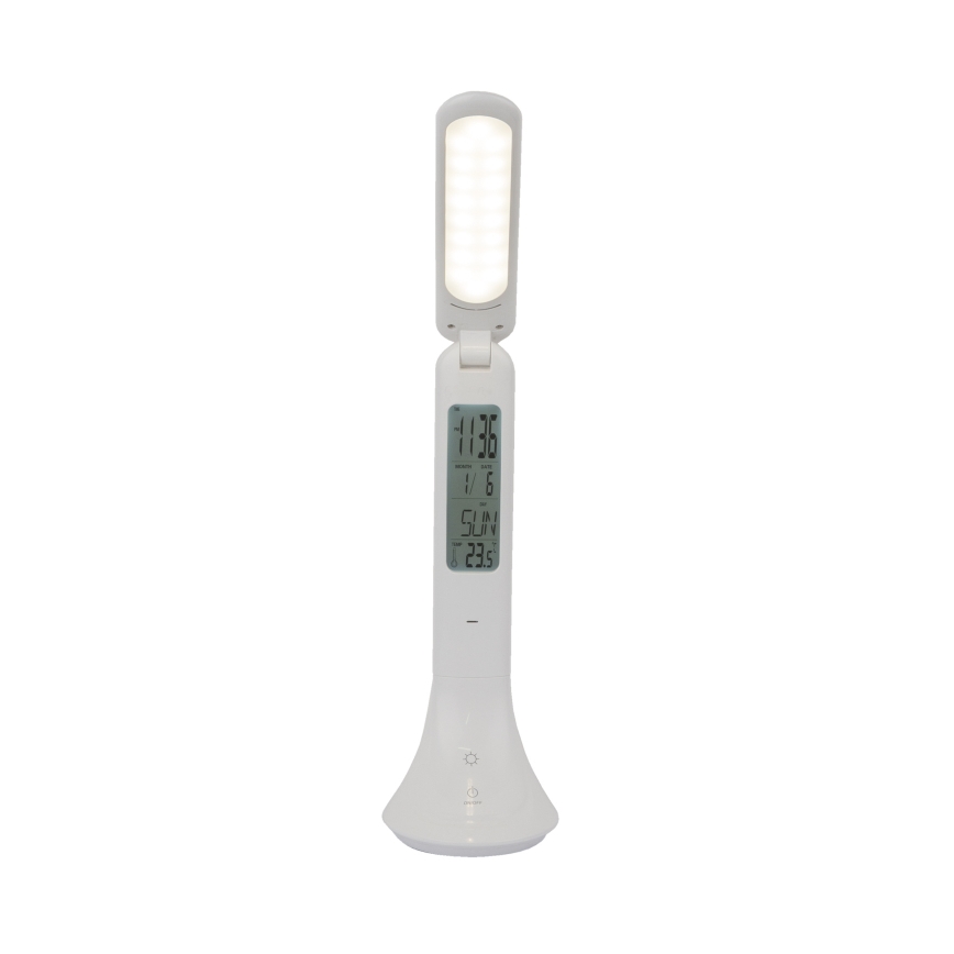 Globo - LED Димируема акумулаторна настолна лампа с дисплей LED/4W/230V 2200 mAh бял