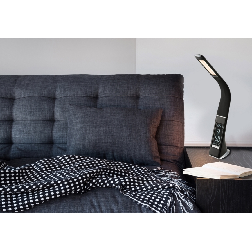 Globo - Димируема LED настолна лампа със сензорно управление и дисплей LED/6,5W/230V 3000/4500/5800K черна