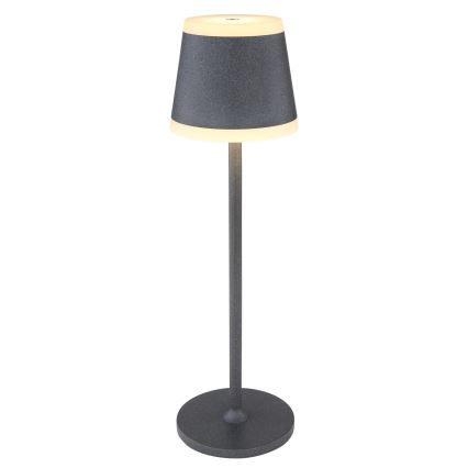 Globo - LED регулируема презареждаема настолна лампа с докосване LED/4,6W/3,7V 3000K 1800mAh сива IP54