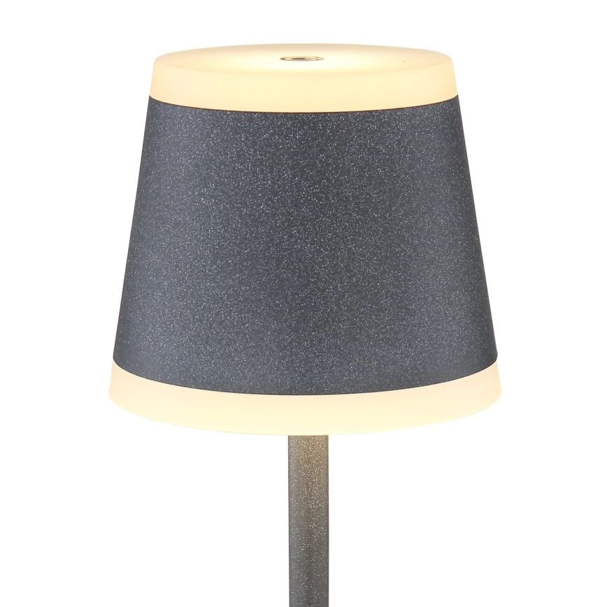 Globo - LED регулируема презареждаема настолна лампа с докосване LED/4,6W/3,7V 3000K 1800mAh сива IP54