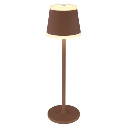 Globo - LED Димируема акумулаторна настолна touch лампа LED/4,6W/3,7V 3000K 1800mAh кафяв IP54