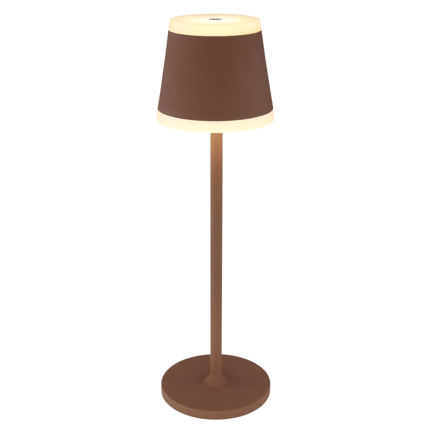 Globo - LED Димируема акумулаторна настолна touch лампа LED/4,6W/3,7V 3000K 1800mAh кафяв IP54