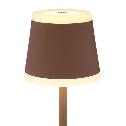 Globo - LED Димируема акумулаторна настолна touch лампа LED/4,6W/3,7V 3000K 1800mAh кафяв IP54