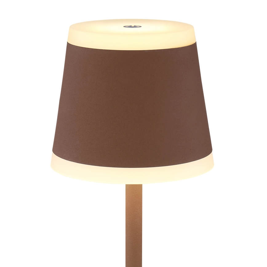 Globo - LED Димируема акумулаторна настолна touch лампа LED/4,6W/3,7V 3000K 1800mAh кафяв IP54