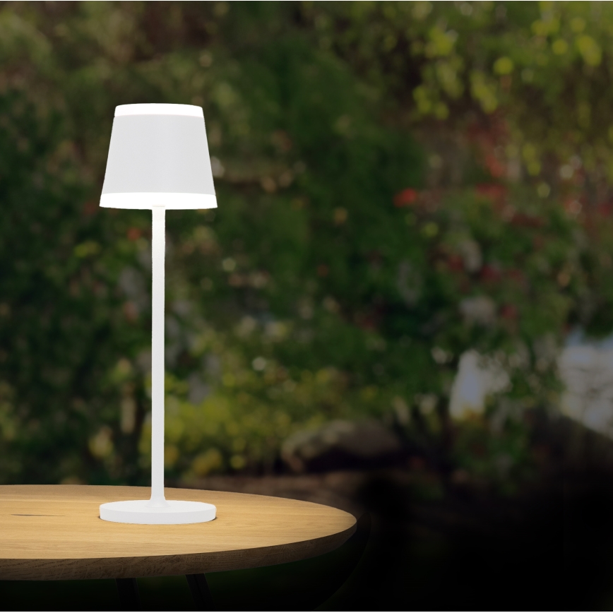 Globo - LED Димируема акумулаторна настолна touch лампа LED/4,6W/230V 1800 mAh USB IP54 бял