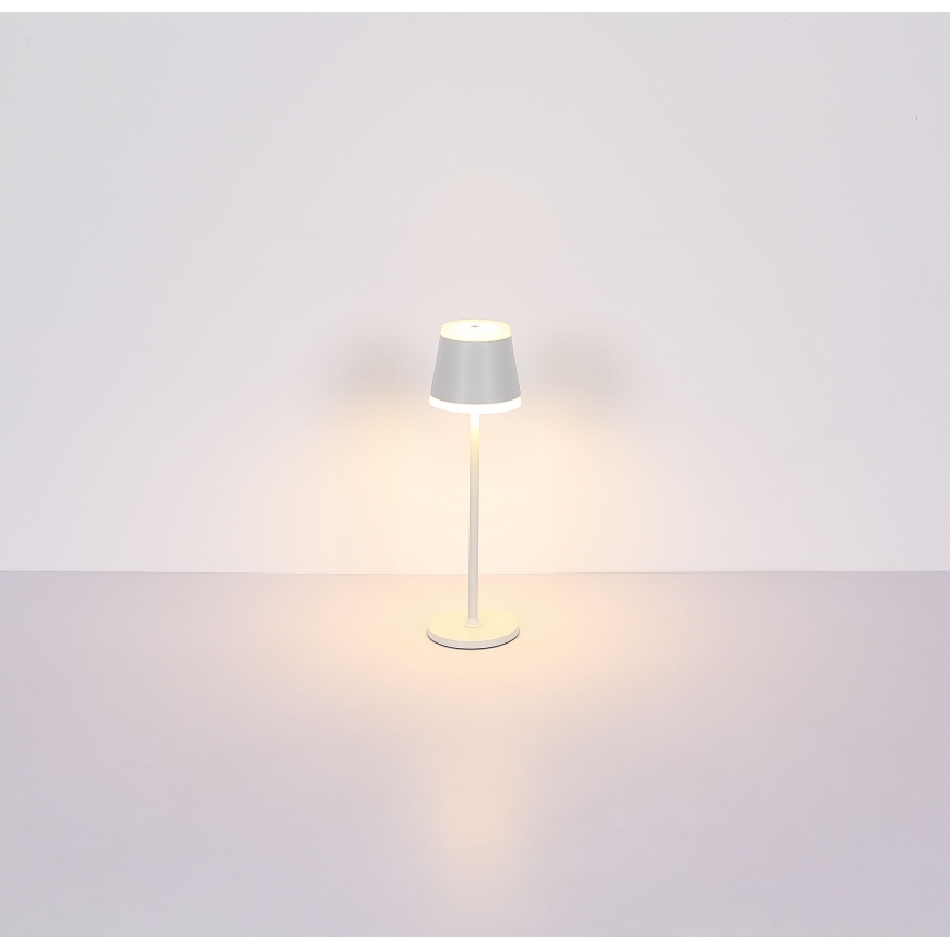 Globo - LED Димируема акумулаторна настолна touch лампа LED/4,6W/230V 1800 mAh USB IP54 бял