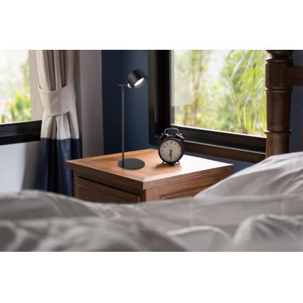 Globo - LED регулируема настолна лампа с докосване 4в1 LED/4W/5V 3000/4000/5000K 1200 mAh черна