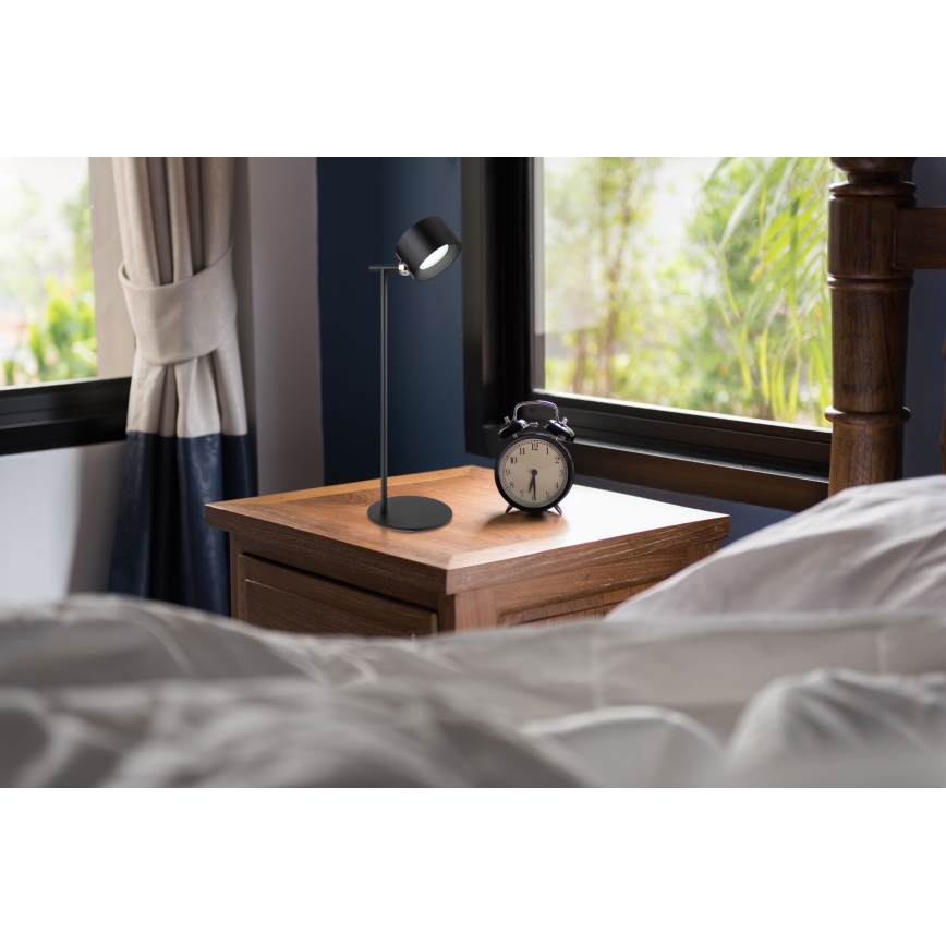 Globo - LED регулируема настолна лампа с докосване 4в1 LED/4W/5V 3000/4000/5000K 1200 mAh черна