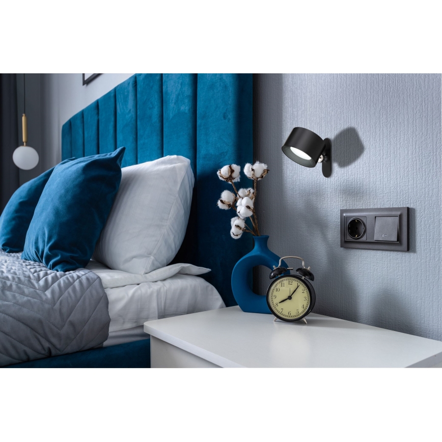 Globo - LED регулируема настолна лампа с докосване 4в1 LED/4W/5V 3000/4000/5000K 1200 mAh черна