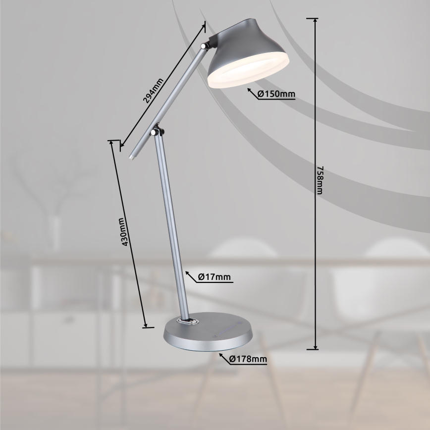 Globo - LED Димируема сензорна настолна лампа LED/8W/230V