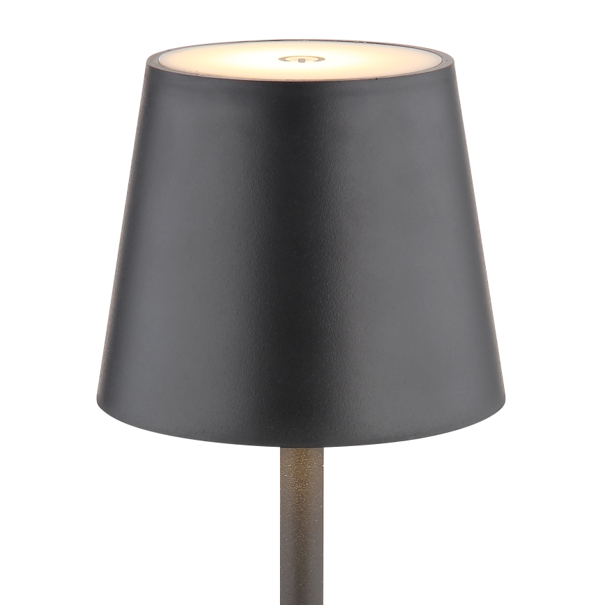 Globo - LED Димируема сензорна екстериорна лампа LED/3W/3,7V IP44 1800mAh + USB черен