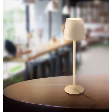 Globo - LED Димируема сензорна екстериорна лампа LED/3W/3,7V IP44 1800 mAh USB бежов