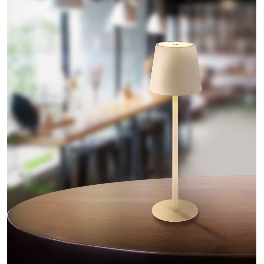 Globo - LED Димируема сензорна екстериорна лампа LED/3W/3,7V IP44 1800 mAh USB бежов