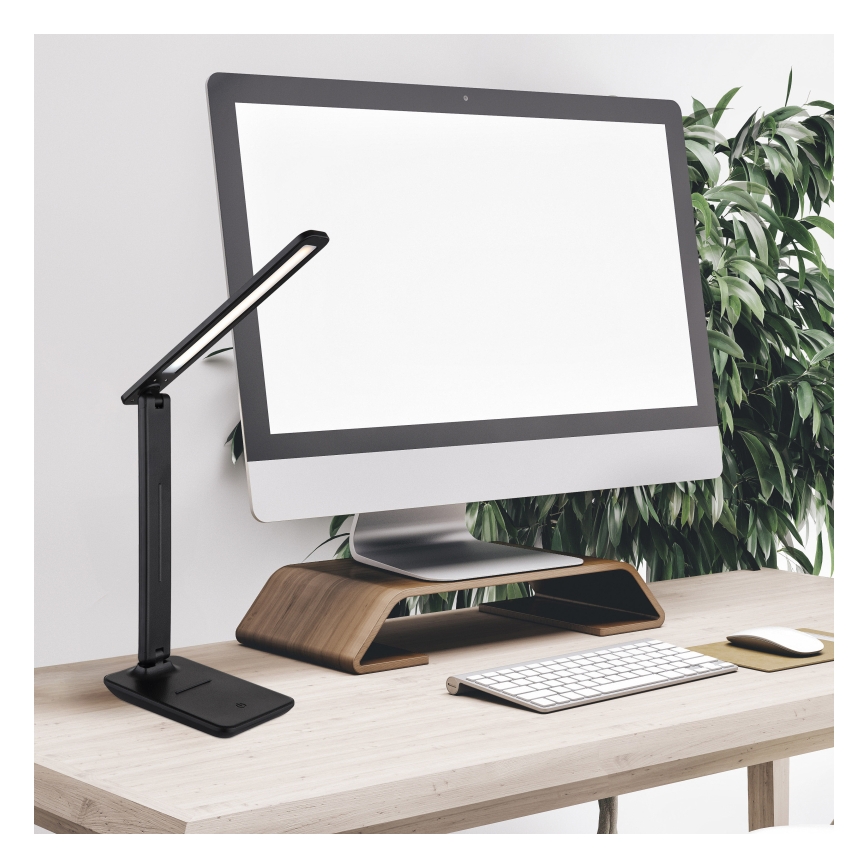 Globo - Настолна LED презареждаема лампа с докосване и димиране LED/4W/5V 2700/4000/6500K 1800 mAh черна