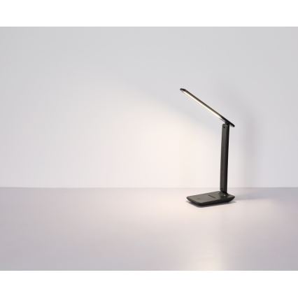 Globo - LED Сензорна димируема акумулаторна настолна лампа LED/5W/5V 2700/4000/6500K 1800 mAh черен