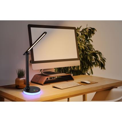 Globo - LED RGBW Димируема сензорна настолна лампа LED/5W/230V + LED/2W 2700K/4000K/6500K черен