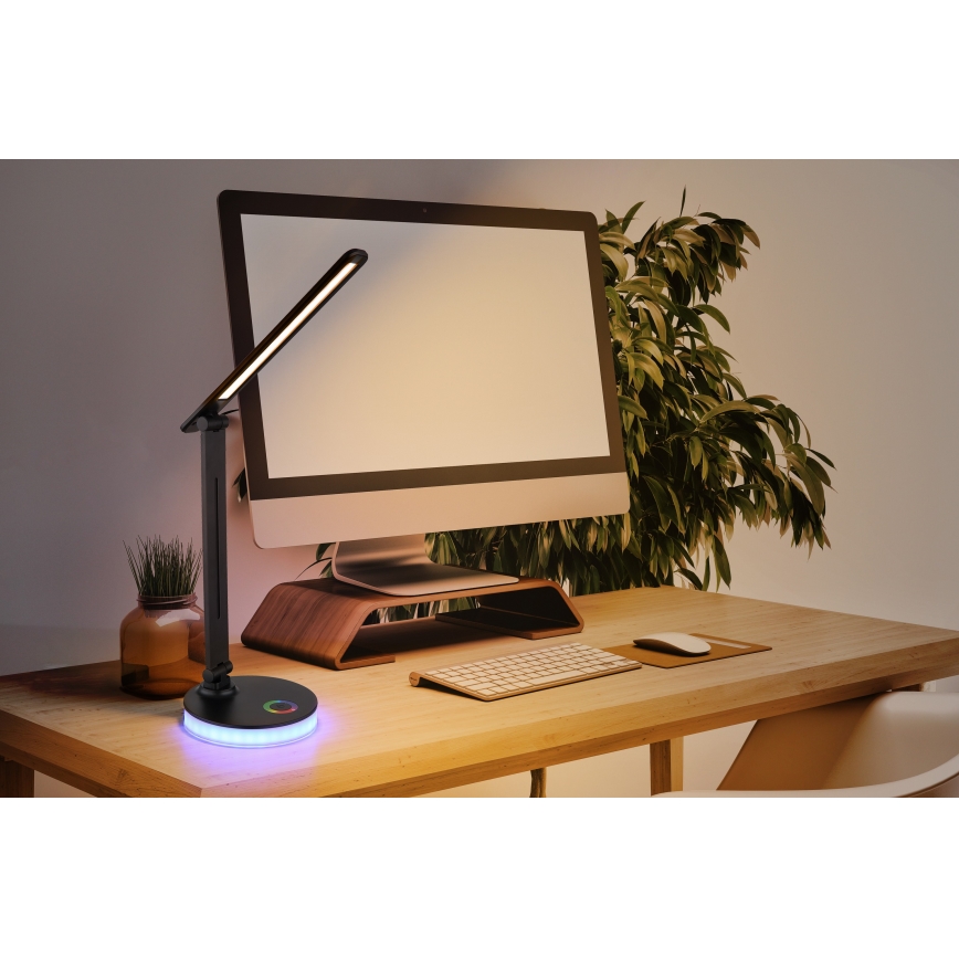 Globo - LED RGBW Димируема сензорна настолна лампа LED/5W/230V + LED/2W 2700K/4000K/6500K черен
