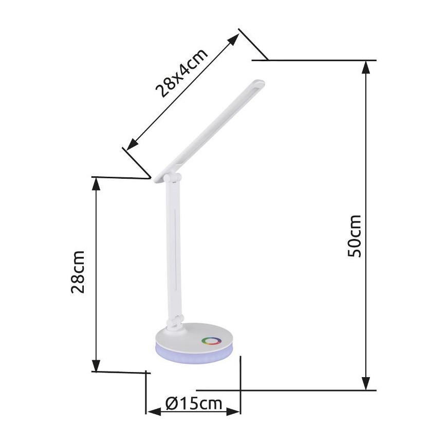 Globo - LED RGBW Димируема сензорна настолна лампа LED/5W/230V + LED/2W 2700K/4000K/6500K бял