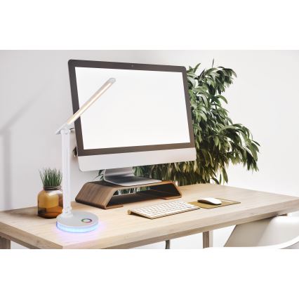 Globo - LED RGBW регулируема настолна лампа с докосване LED/5W/230V + LED/2W 2700K/4000K/6500K бяла