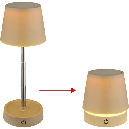 Globo - Димируема LED сензорна презареждаема настолна лампа LED/1,2W/3V 1200 mAh