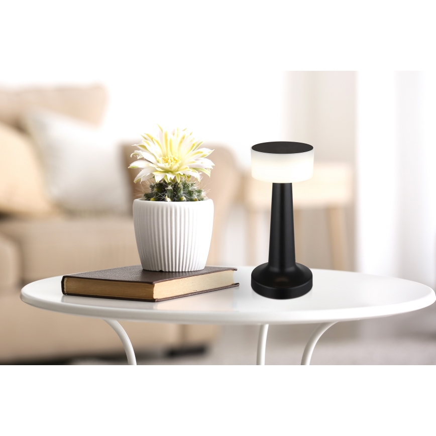 Globo - LED Димируема сензорна настолна лампа LED/1W/3,7V 2700K/4000K/6500K 800 mAh USB черен