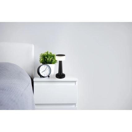 Globo - LED регулируема настолна лампа с докосване LED/1W/3,7V 2700K/4000K/6500K 800 mAh USB черна