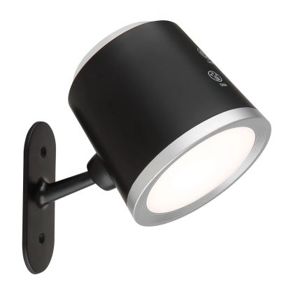 Globo - LED Димируема сензорна настолна лампа 4в1 LED/6W/3,7V 3000K/4000K/6500K 1500 mAh USB черен