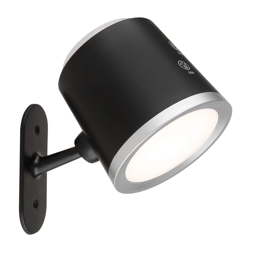 Globo - LED Димируема сензорна настолна лампа 4в1 LED/6W/3,7V 3000K/4000K/6500K 1500 mAh USB черен