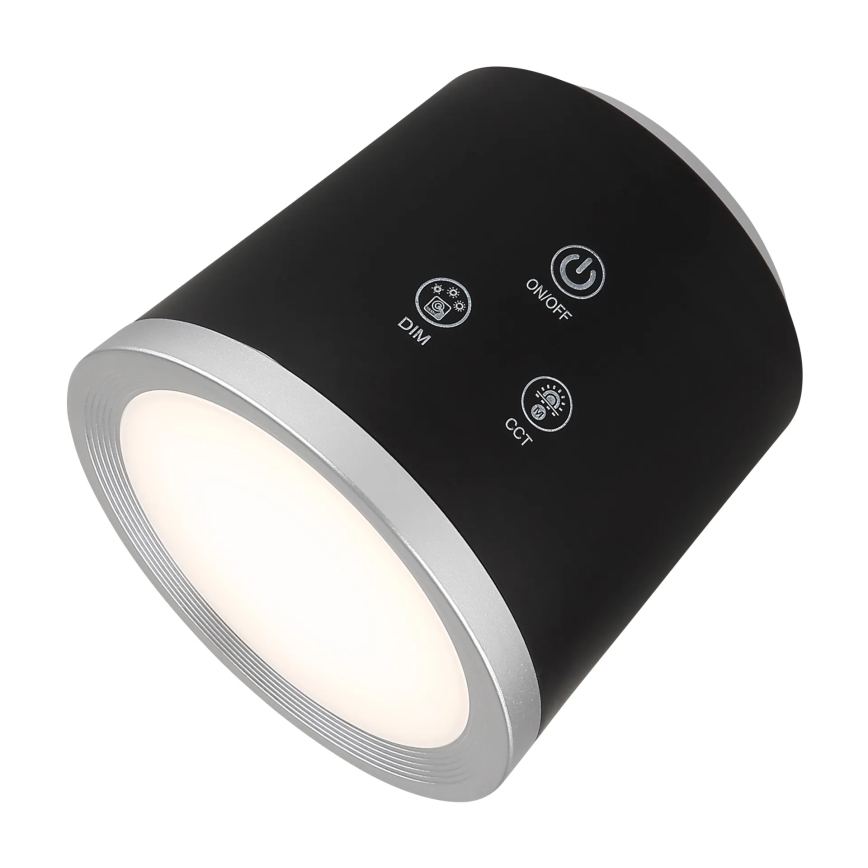 Globo - LED Димируема сензорна настолна лампа 4в1 LED/6W/3,7V 3000K/4000K/6500K 1500 mAh USB черен