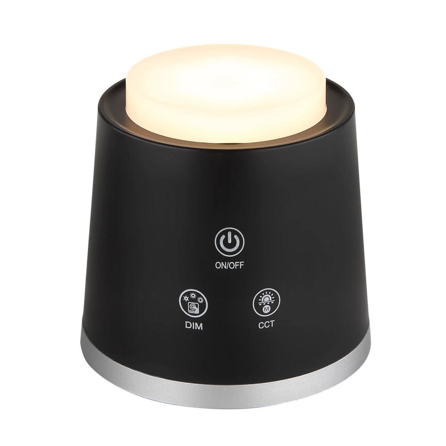 Globo - LED Димируема сензорна настолна лампа 4в1 LED/6W/3,7V 3000K/4000K/6500K 1500 mAh USB черен
