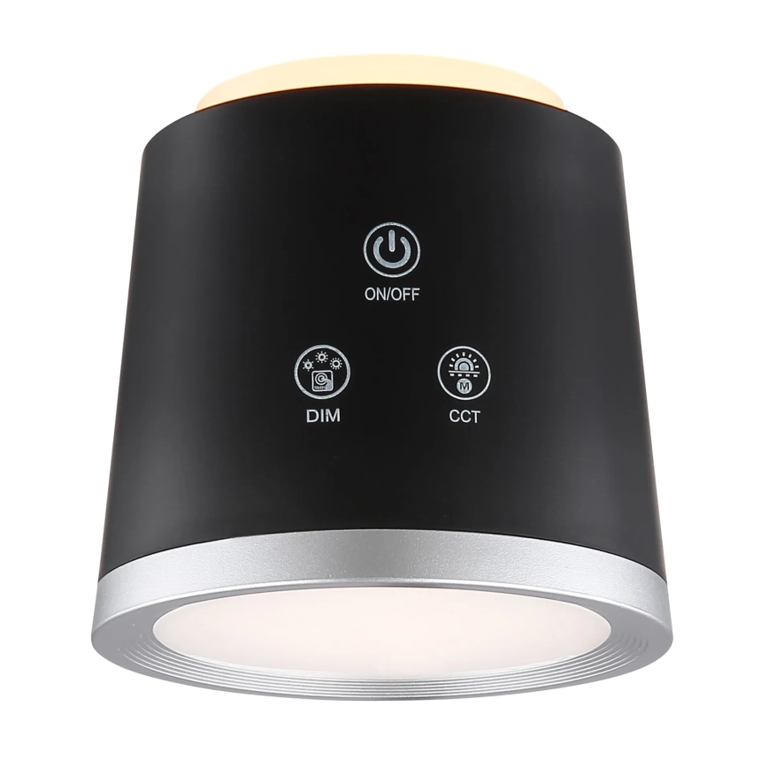 Globo - LED Димируема сензорна настолна лампа 4в1 LED/6W/3,7V 3000K/4000K/6500K 1500 mAh USB черен