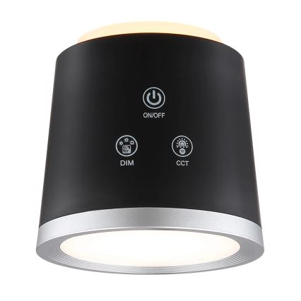 Globo - LED Димируема сензорна настолна лампа 4в1 LED/6W/3,7V 3000K/4000K/6500K 1500 mAh USB черен