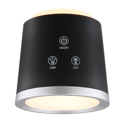 Globo - LED Димируема сензорна настолна лампа 4в1 LED/6W/3,7V 3000K/4000K/6500K 1500 mAh USB черен